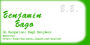 benjamin bago business card